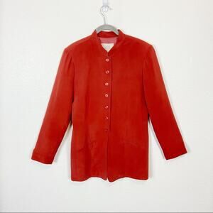 Field Manor Vintage Silk Banded Collar Blazer sz 4